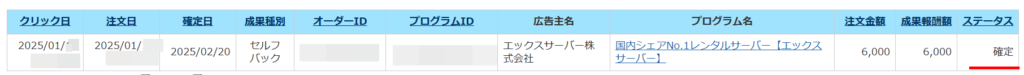 A8.netで確定報酬