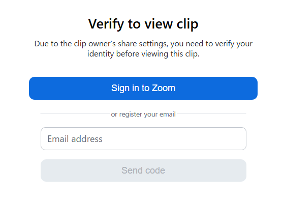 Verify to view clip