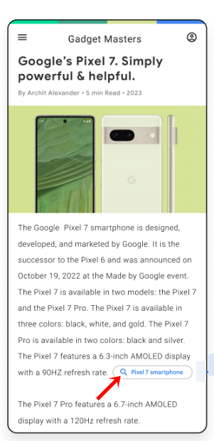 広告インテントチップ