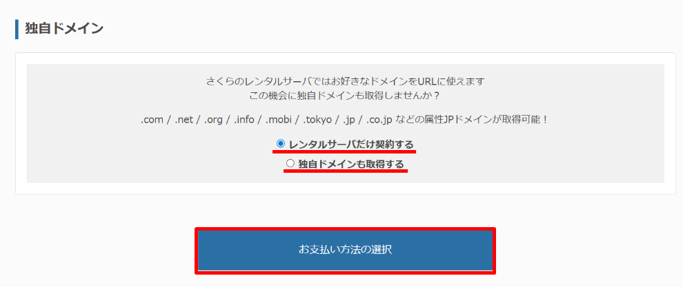 サーバー契約～ドメイン取得の手順４