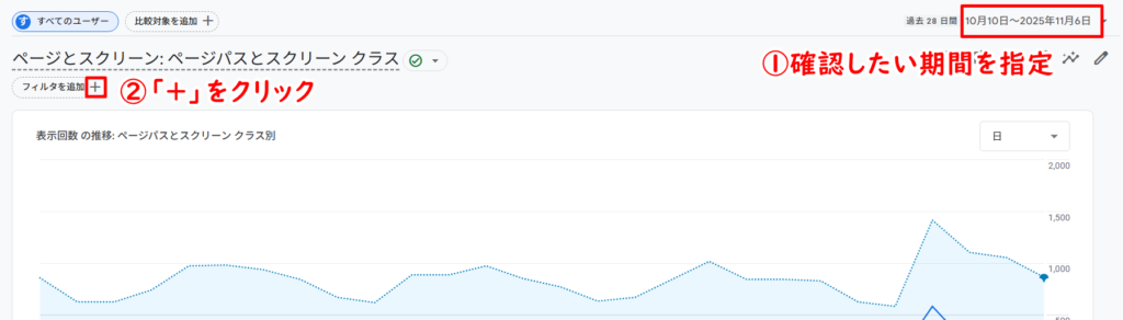 特定の記事ごとにSNS(X)流入数を確認する方法2