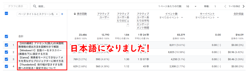 特定の記事ごとにSNS(X)流入数を確認する方法8