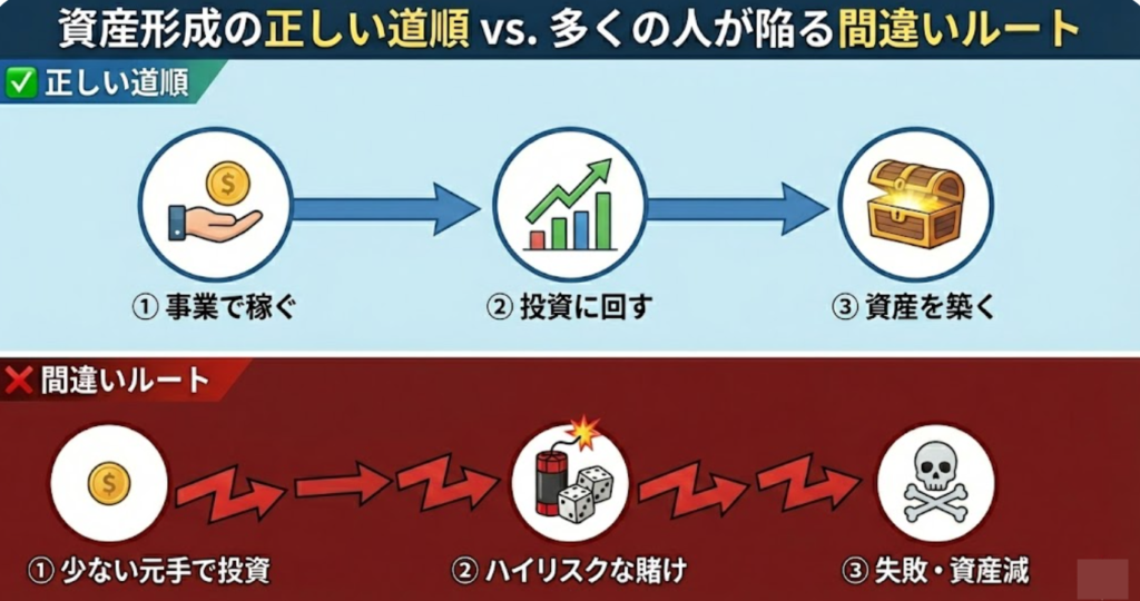 資産形成の正しい道順