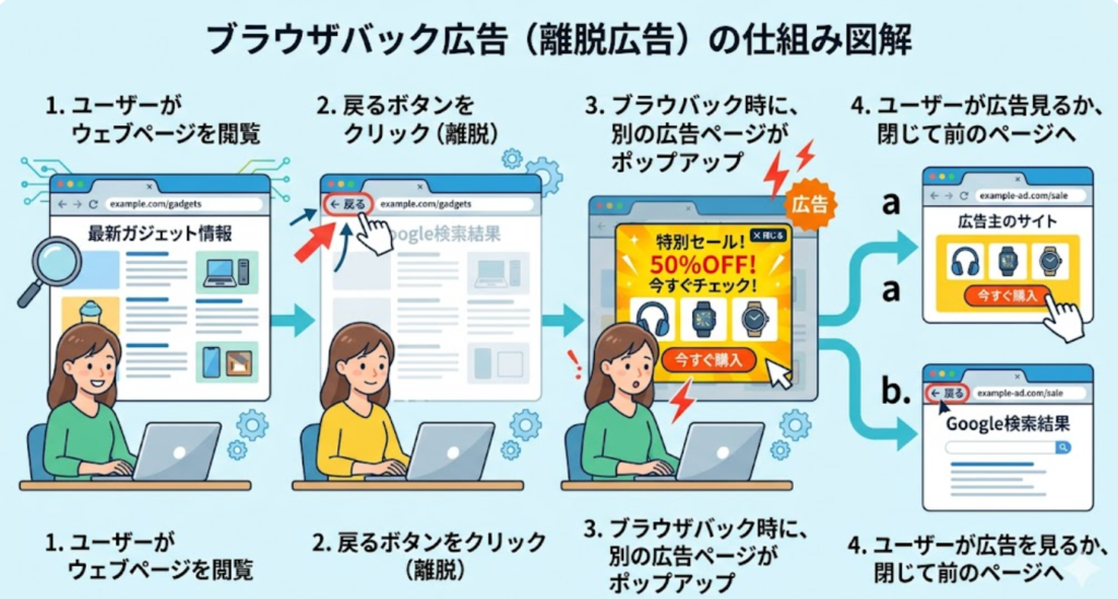 ブラウザバック広告の仕組み